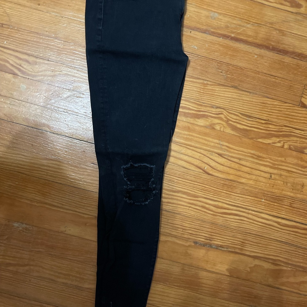 American Eagle Outfitters Black Ripped Jeans 12 LONG